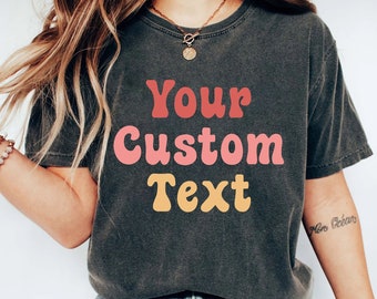 T-shirt personnalisé avec texte, T-shirt personnalisé, T-shirts assortis personnalisés, T-shirt personnalisé avec texte, T-shirt personnalisé pour femme, T-shirt personnalisé