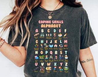 Coping Skills Alphabet Shirt, ABC Coping Skills Shirt, Mental Health Awareness Shirt, School Counselor Shirt, School Psychologist Shirt