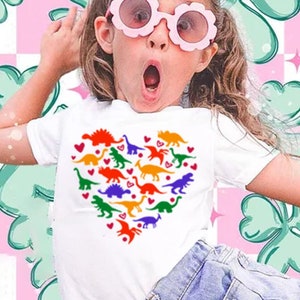 Dinosaurs Heart Kids Shirt, Dinosaurs Baby, Dinosaurs Lover Shirt, Heart of Dinosaurs Shirt, Dinosaur Lover Gift, Dinosaur Kids Shirt,Dino