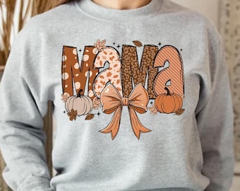 Mama Leaves Sweatshirt, Cute Mama Crewneck Sweatshirt, Fall Mom Gift, Fall Mama Shirt, Cozy Fall Mama Sweatshirt, Women Fall Gift,Fall Vibes
