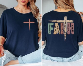 Comfort Colors® Christian Shirt, Bible Verse Shirt, Religious Outfit, Retro Faith Shirt, Christian Cross Graphic Tees, Religious Faith Shirt