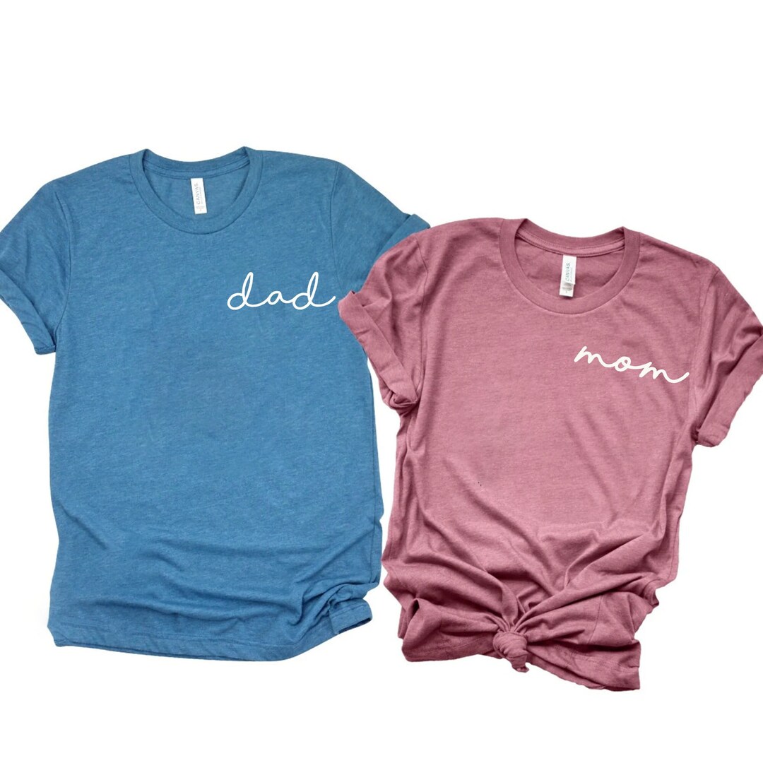 Mom and Dad Shirts, Mom and Dad Tees, Mom Pocket Tee, Dad Pocket Tee ...