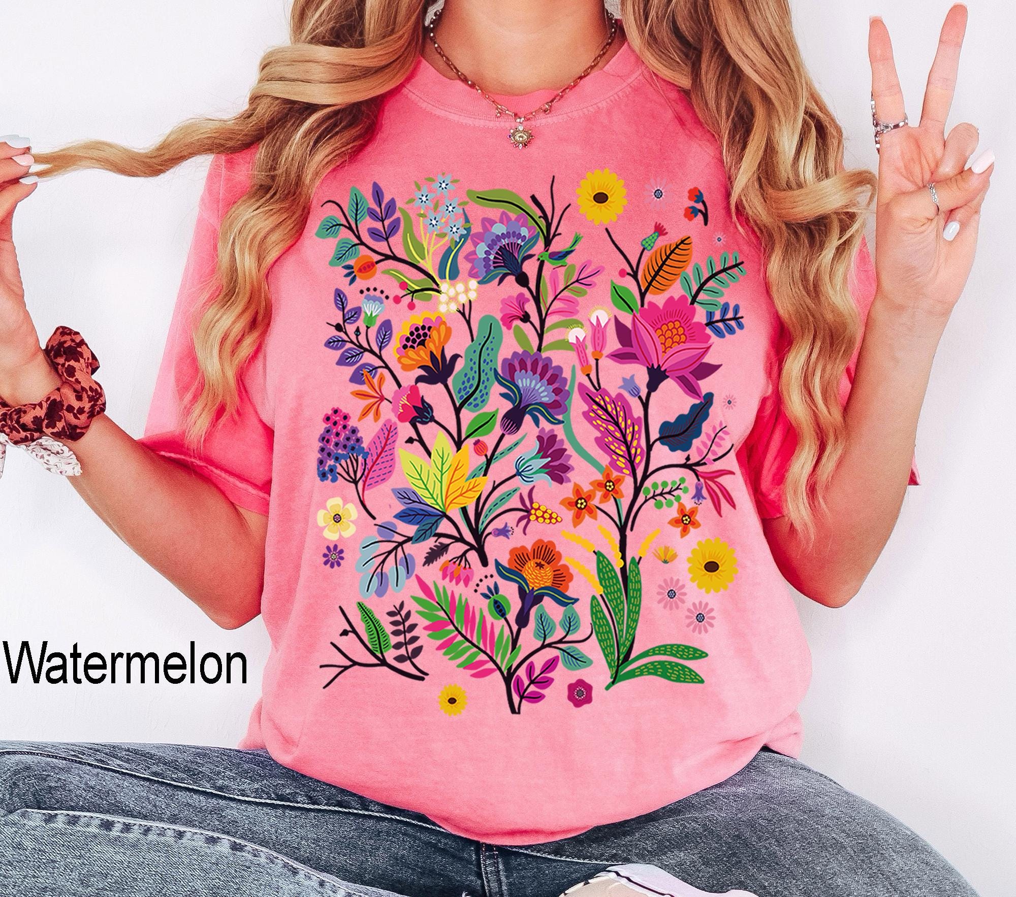 Comfort Colors® Wildflower Shirt, Wild Flowers Shirt, Floral Shirt ...