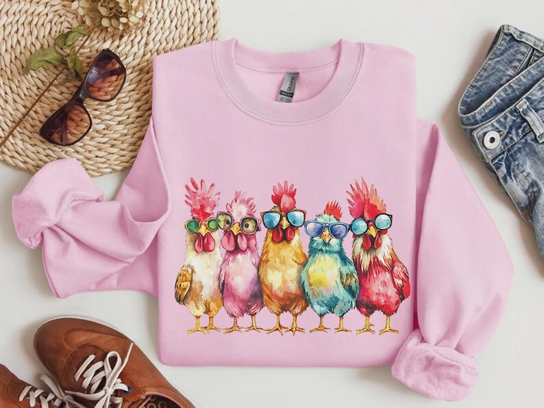 Chicken Shirt, Women Chicken Tee, Funny Farmer Shirt, Love Chickens, Animal Shirt, Mothers Day Chicken Shirt ,Chicken Lover Tee, Farm Shirt image 7