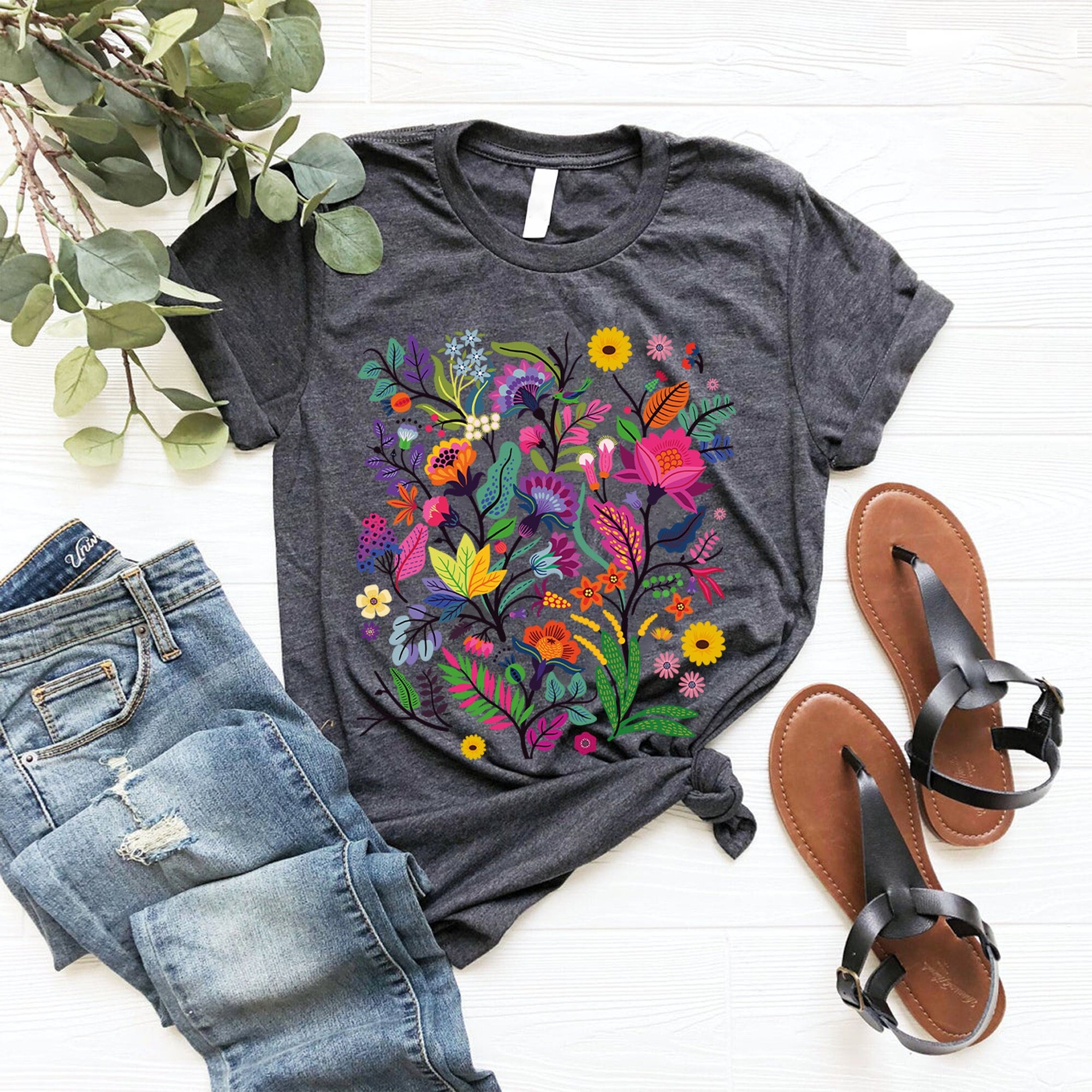 Wildflower Tshirt, Wild Flowers Shirt, Floral Tshirt, Flower Shirt, Gift for Women, Ladies Shirts, Best Friend Gift Shirt,Nature Lover Shirt