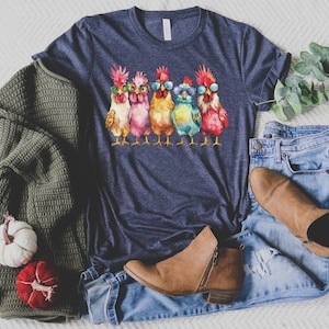 Chicken Shirt, Women Chicken Tee, Funny Farmer Shirt, Love Chickens, Animal Shirt, Mothers Day Chicken Shirt ,Chicken Lover Tee, Farm Shirt image 12