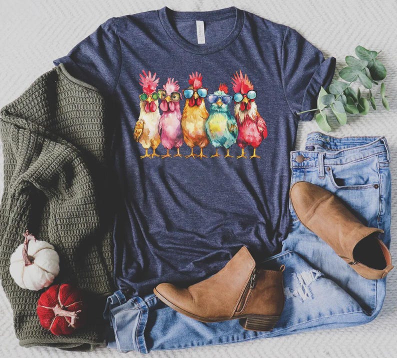Chicken Shirt, Women Chicken Tee, Funny Farmer Shirt, Love Chickens, Animal Shirt, Mothers Day Chicken Shirt ,Chicken Lover Tee, Farm Shirt image 12