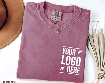 Comfort Colors®Custom Logo Design, Company Logo, Team Logo, Personalized Logo Shirt, Your Logo Here, Your Text Here,Create Your Graphic Logo