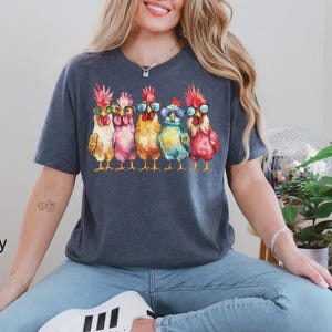 Chicken Shirt, Women Chicken Tee, Funny Farmer Shirt, Love Chickens, Animal Shirt, Mothers Day Chicken Shirt ,Chicken Lover Tee, Farm Shirt image 9
