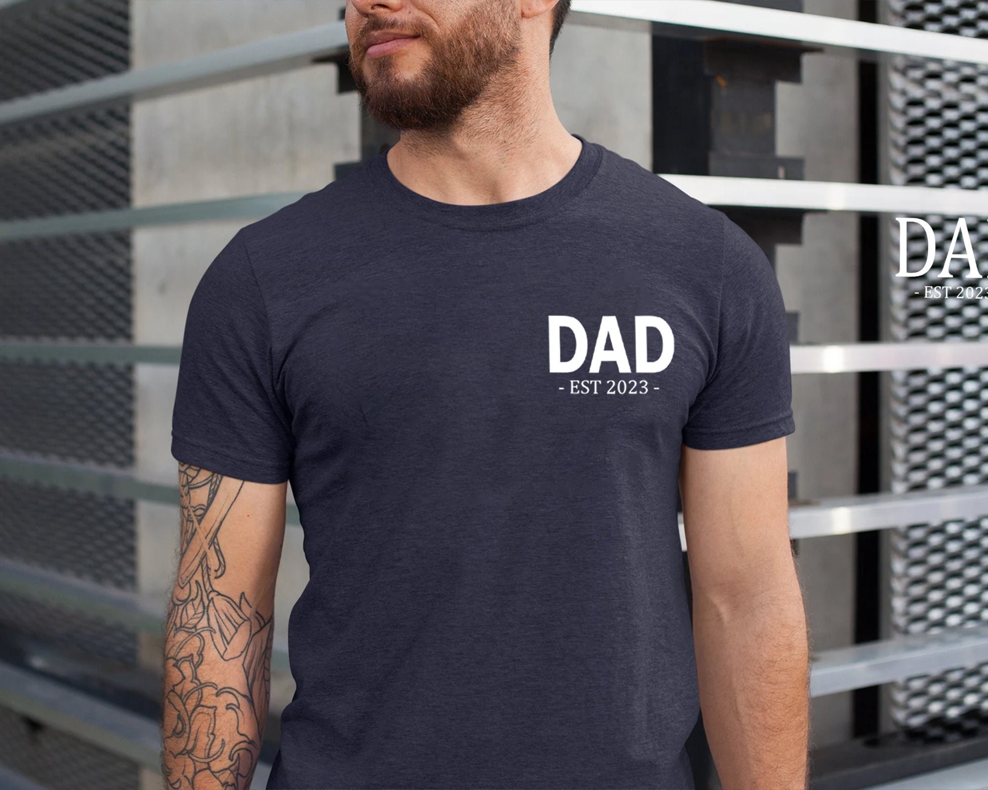 Dad Est 2023 T-shirt, New Dad Shirt, Gift for Dad, Pregnancy Announcement to Dad, Dad Surprise Gift, Dad Gift from Wife, Dad Birthday Gift T