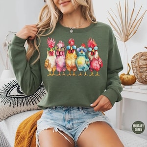Chicken Shirt, Women Chicken Tee, Funny Farmer Shirt, Love Chickens, Animal Shirt, Mothers Day Chicken Shirt ,Chicken Lover Tee, Farm Shirt image 2
