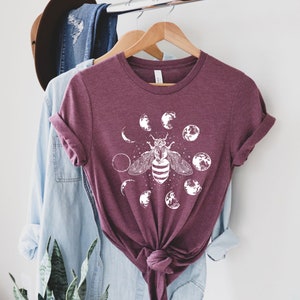 Mystical Moon Bee Shirt, Mystical Bee Shirt, Moon Phases Bee Shirt, Crescent Moon Full Moon Shirt, Moon Phases Bee Shirt,Bee Shirt,Bee Lover image 7