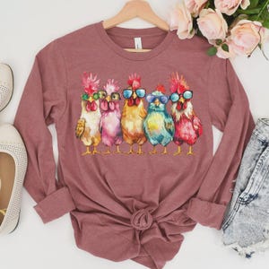 Chicken Shirt, Women Chicken Tee, Funny Farmer Shirt, Love Chickens, Animal Shirt, Mothers Day Chicken Shirt ,Chicken Lover Tee, Farm Shirt image 4
