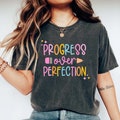 Progress Over Perfection Shirt, Teacher Shirts, Back to School Shirt, Gift for Teacher, Teacher Appreciation, Inspirational Teacher Tee