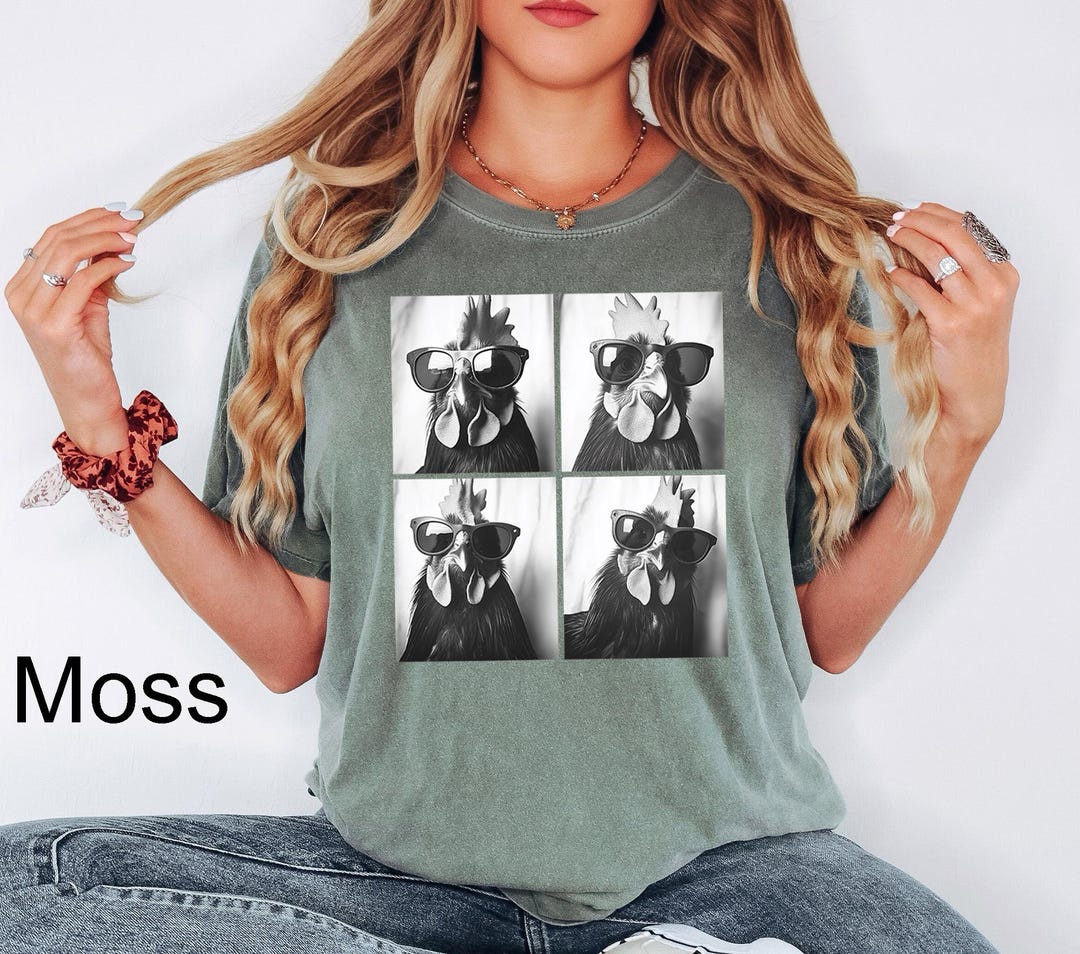 Comfort Colors® Photobooth Chicken Shirt, Funny Rooster Shirt, Funny Chicken Shirt, Chicke