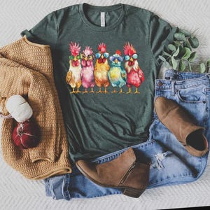 Chicken Shirt, Women Chicken Tee, Funny Farmer Shirt, Love Chickens, Animal Shirt, Mothers Day Chicken Shirt ,Chicken Lover Tee, Farm Shirt image 8