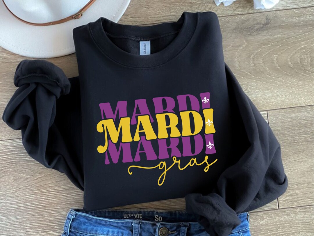 Mardi Gras Striped Streetcar Sweatshirt main image 1
