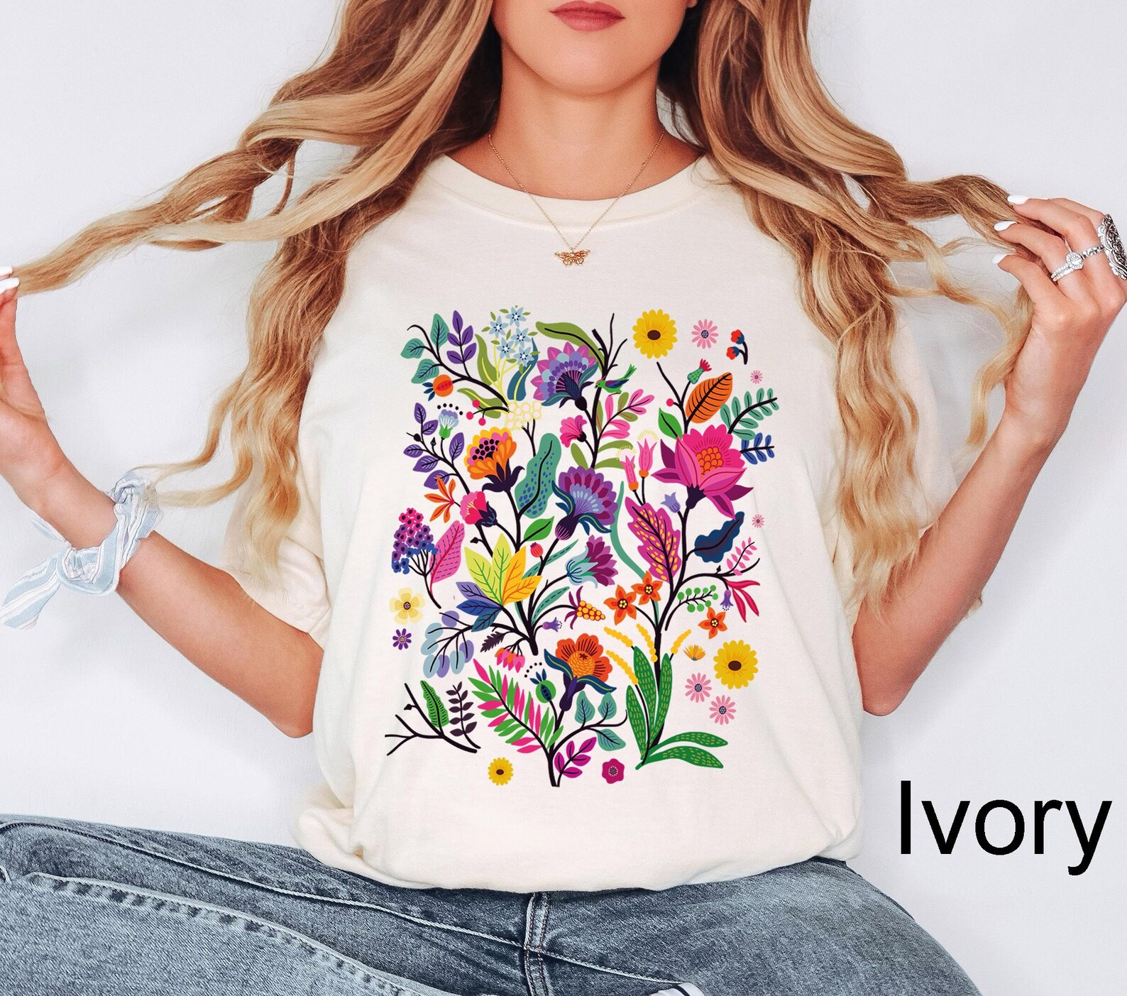 Comfort Colors® Wildflower Shirt, Wild Flowers Shirt, Floral Shirt ...