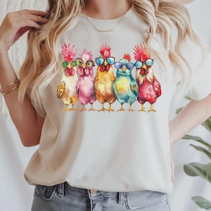 Chicken Shirt, Women Chicken Tee, Funny Farmer Shirt, Love Chickens, Animal Shirt, Mothers Day Chicken Shirt ,Chicken Lover Tee, Farm Shirt image 11