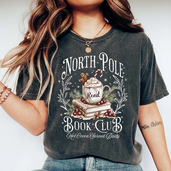 Christmas Book Club Shirt, Christmas Coffee Tee, Christmas Gift For Teacher, Book Lovers Christmas, School Christmas Shirt,Christmas Teacher