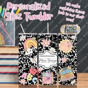 Personalized Composition Book 20oz Tumbler