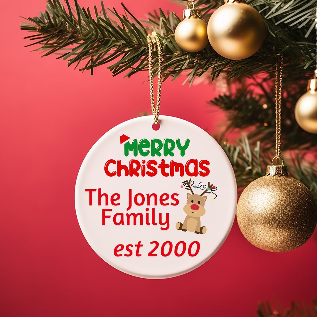 Custom Family Ornament, 2023 Family Keepsake Ornament, Personalized