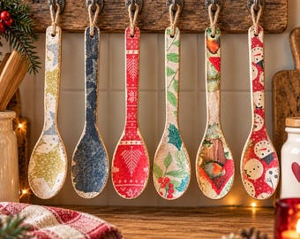 Rustic Christmas Wooden Spoon Decoration