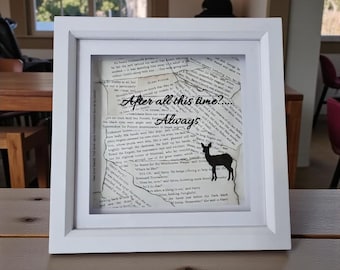 Handmade wizard inspired book page frame