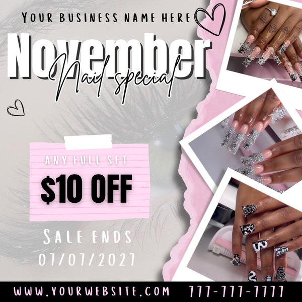 November nail special flyer (editable)