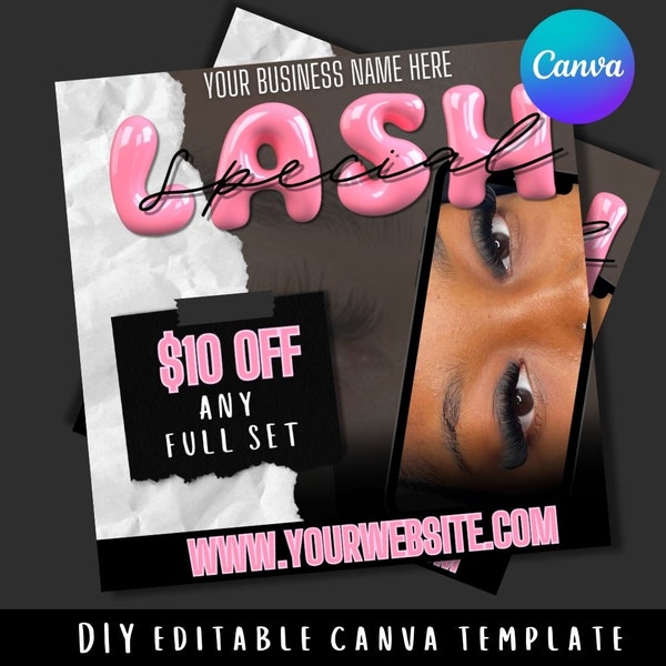 Lash special flyer template