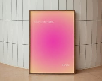 Impresión Aura de la película Barbie: Arte mural rosa empoderante (Descarga digital)