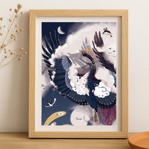 Galactic Tail – Illustration (carte A6, print A5, toile A4)
