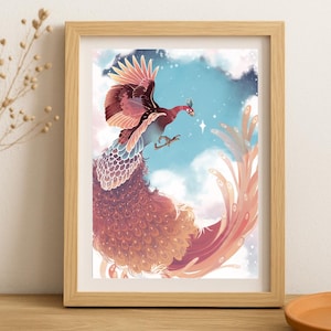 Le Paon de Jour – Illustration (carte A6, print A5, toile A4, poster A3)