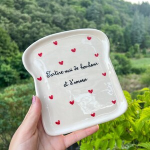 Assiette à tartine personnalisable, Assiette personnalisée, Assiette à personnaliser, Assiette petit déjeuner