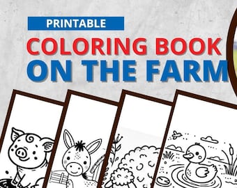 Libro da colorare sugli animali della fattoria PDF STAMPABILE