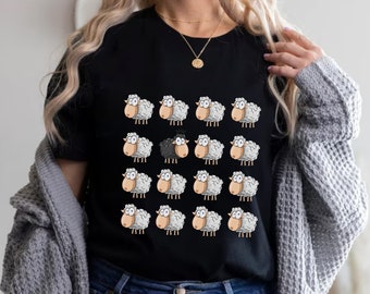 Księżniczka Diana Czarna Owca Sweter T-shirt Diana Czarna Owca Koszulka Koszula Rolnicza Księżniczka Diana Koszulka Hodowla Zwierząt Prezent Owca Miłośnik T-shirt