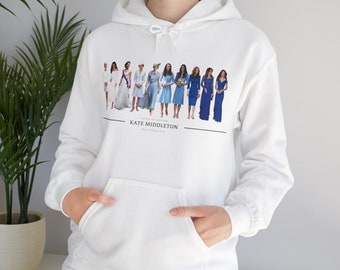 Kate Middleton estilo princesa de Gales regalo realeza británica sudadera estética duquesa de Cambridge sudadera con capucha Royal Fans camisa de regalo para ella