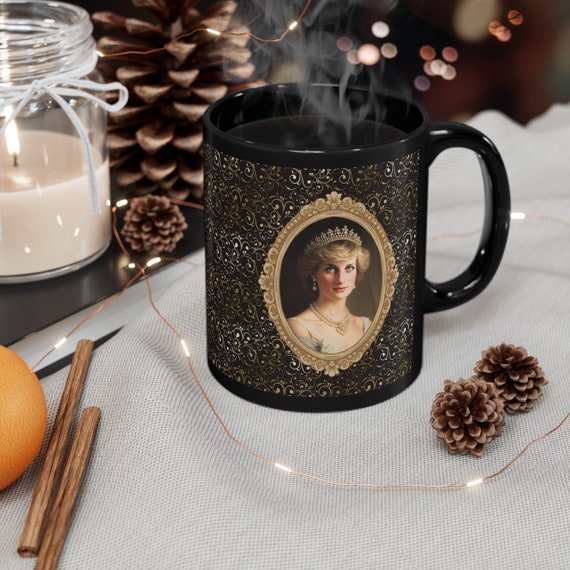 Keramik-Kaffeetasse Mit Untersetzer – Lady Diana Princess Of Wales Geschenkset, 325 Ml, Spülmaschinengeeignet