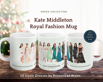 Prinzessin Kate Mittlerenton Becher Prinzessin von Wales Becher Kate Mittlerenton Kaffeetasse Kate Mittlerenton Merch Königliche Teetassen-Kronen-königliches Raum-Dekor-Geschenk
