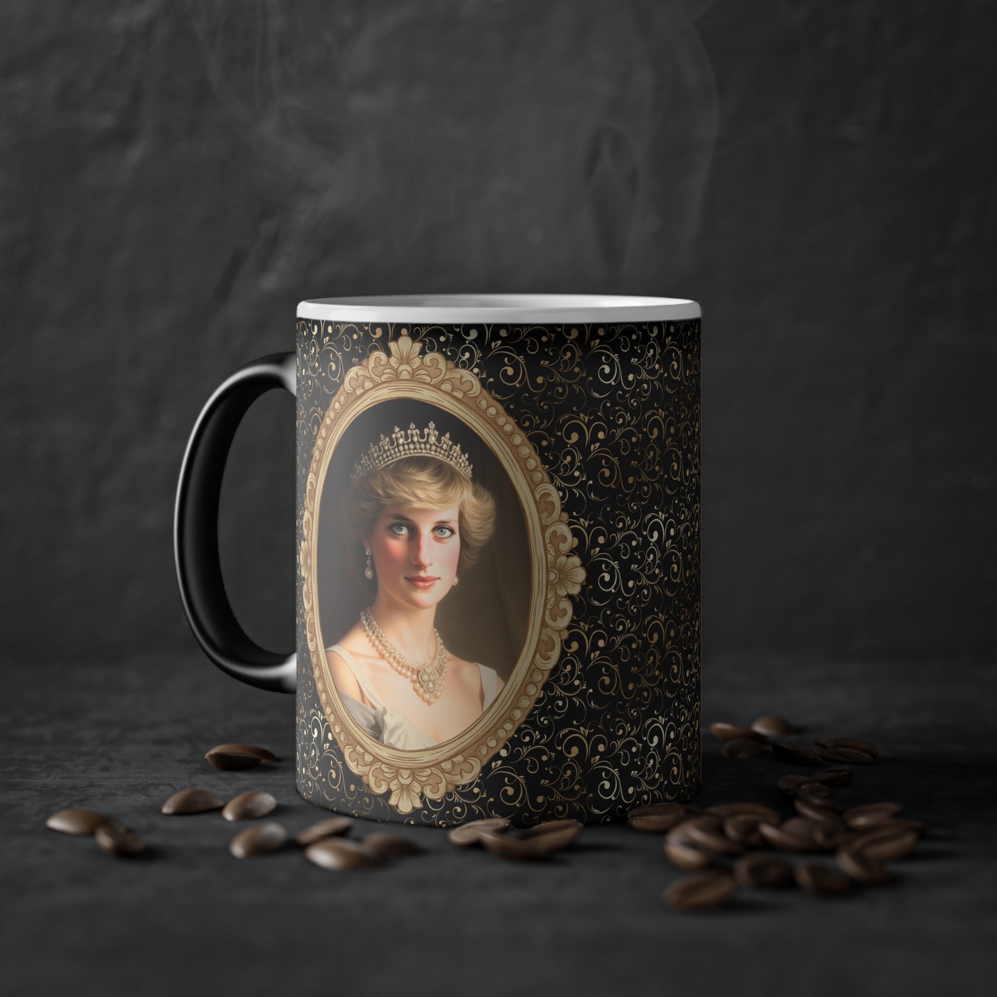 Princess Diana Colour Changing Mug Princess of Wales Gifts Mug Princess Diana Art Royal Portrait Royal Room Decor Lady Diana Coffee Mug EU