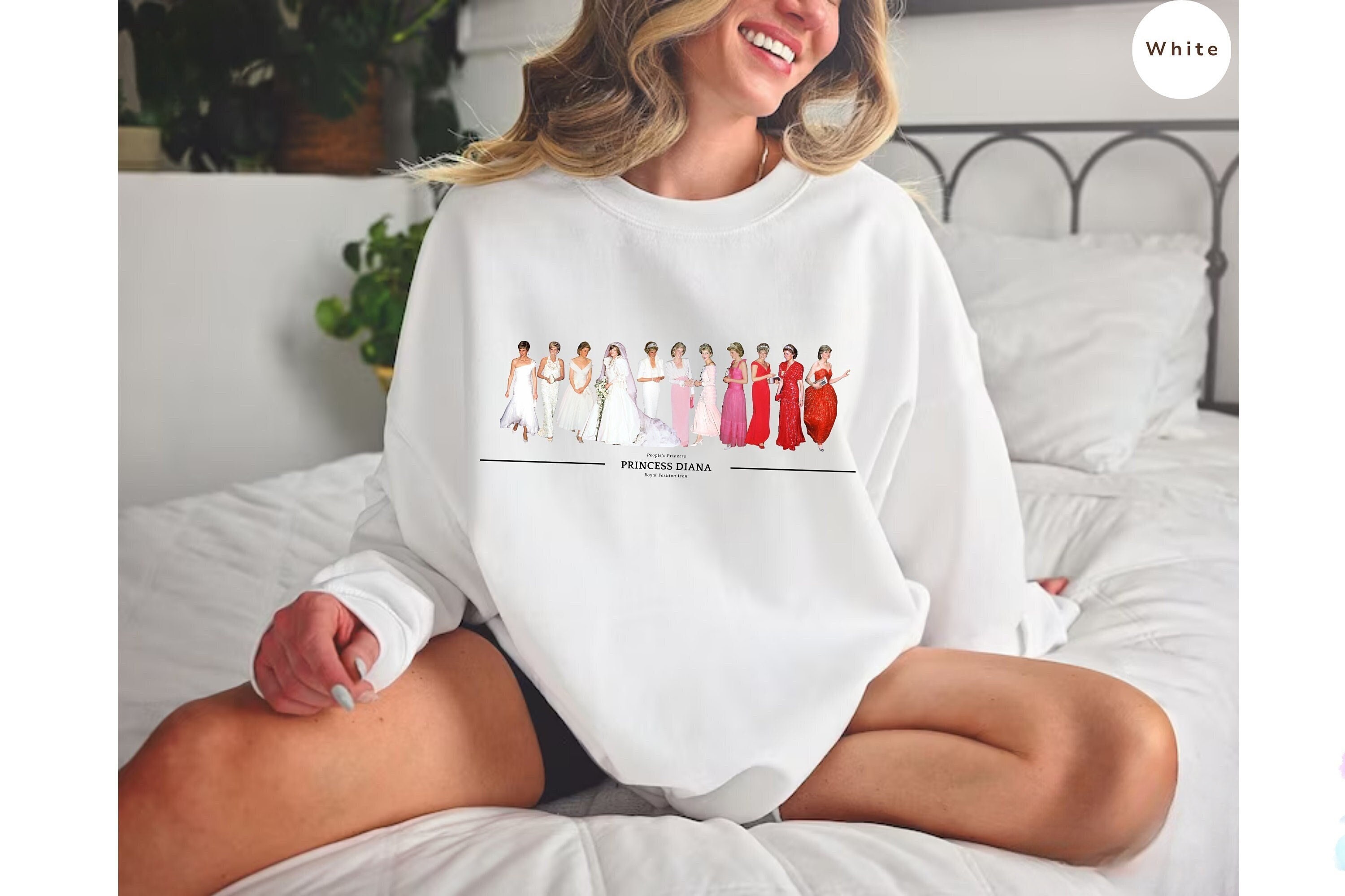 T-shirt Vintage Princesse Diana Années 90 - Homme Taille XL - Marque Bay Club - Coton - Délavé - Occasion Parfait état