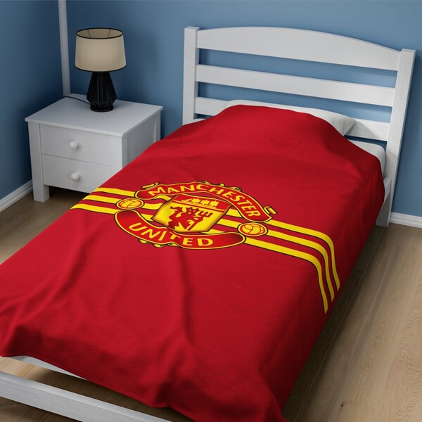Manchester United Blanket Etsy
