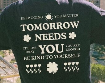 Mental Health Oversized T-Shirt: Positive Inspirational Graphic Tee