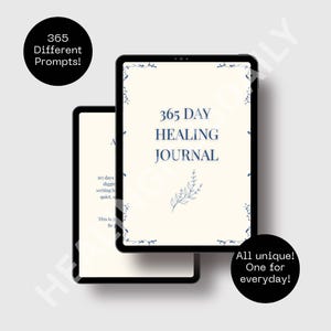 365-dagars mental hälsojournal: Dagliga uppmaningar för självreflektion (digital PDF)
