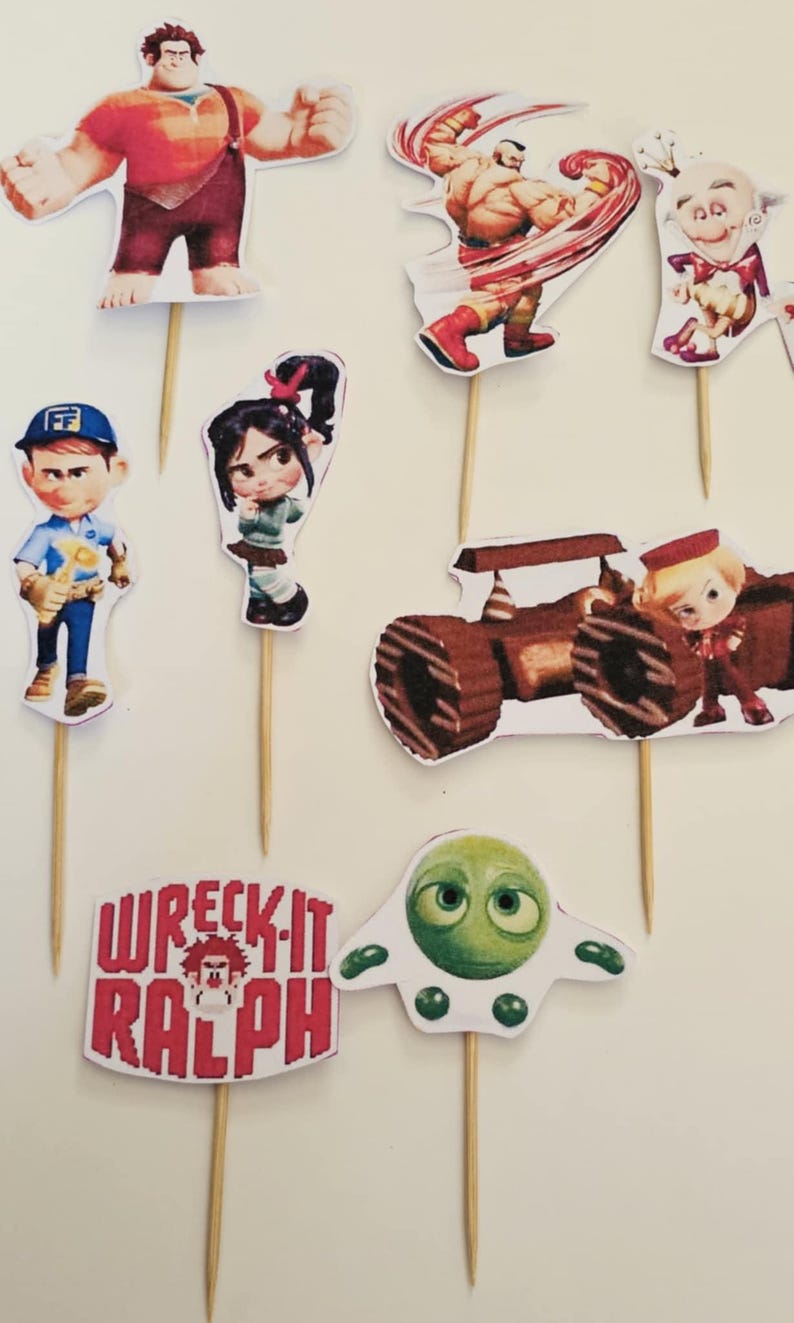 12 of Wreck It Ralph Cup Cake Toppers, Cup Cake Toppers, Wreck It Ralph ...