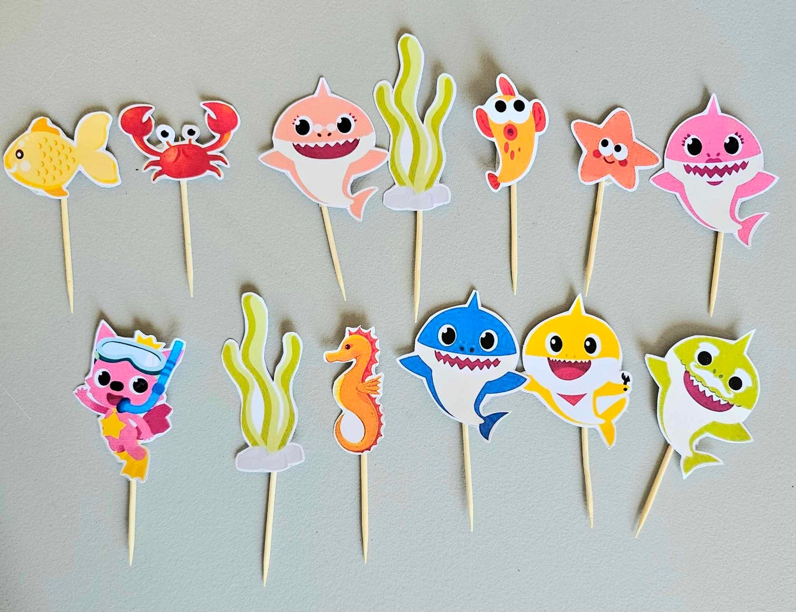 Baby Shark Cupcake Topper Baby Shark Cupcake Toppers Cupcake Toppers ...