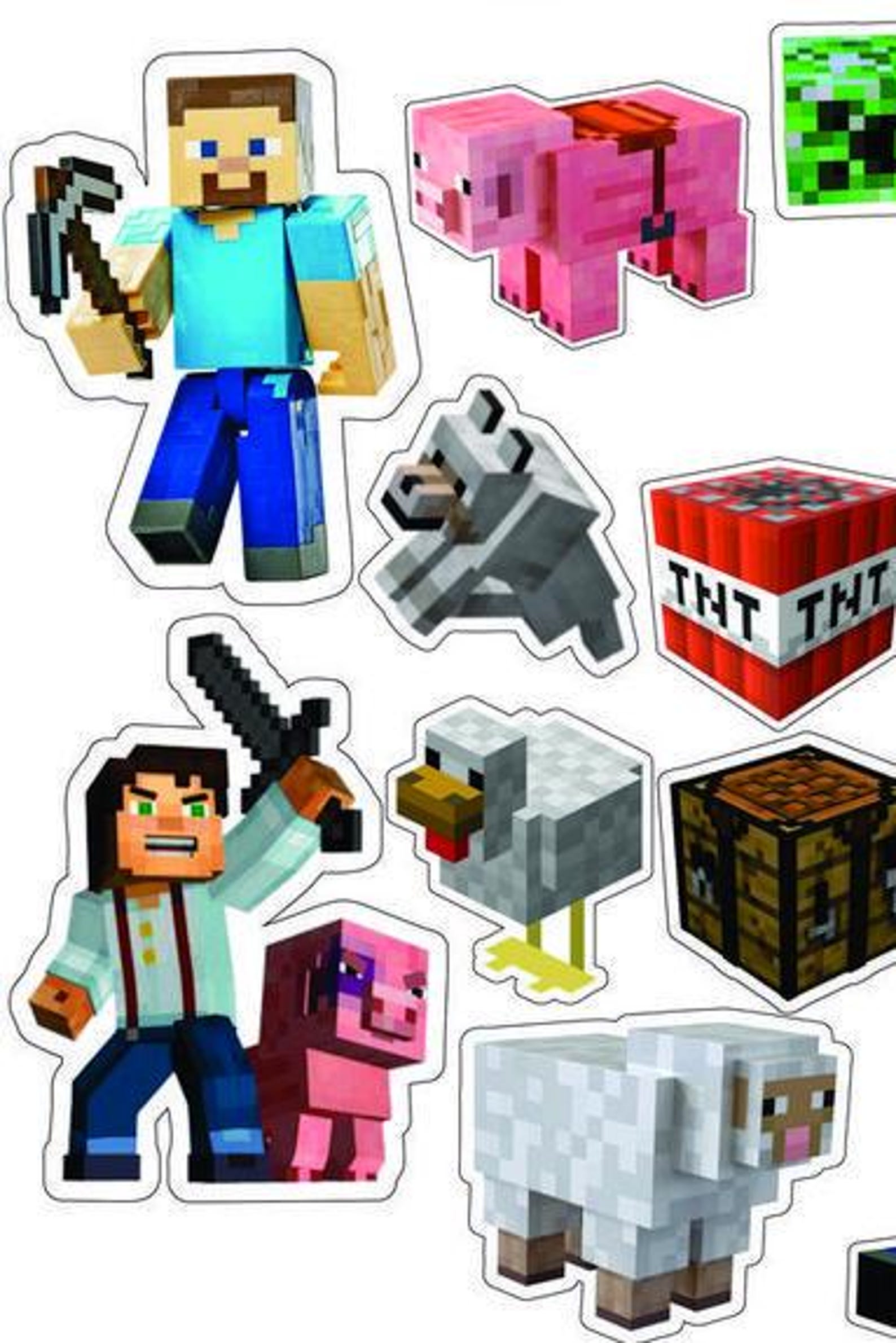 Minecraft Cupcake Toppers (Set of 12)