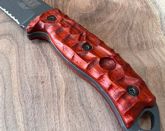 Cachas de madera de sangre Royalcurl para ESEE-5/6 y RAT-5