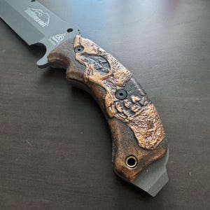 Shadowskull Maple Knife handles Scales for TOPS Tahoma
