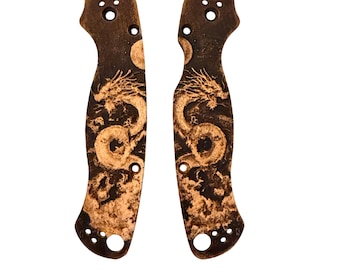 Japanese Dragon handles Scales for Spyderco Paramilitary 2